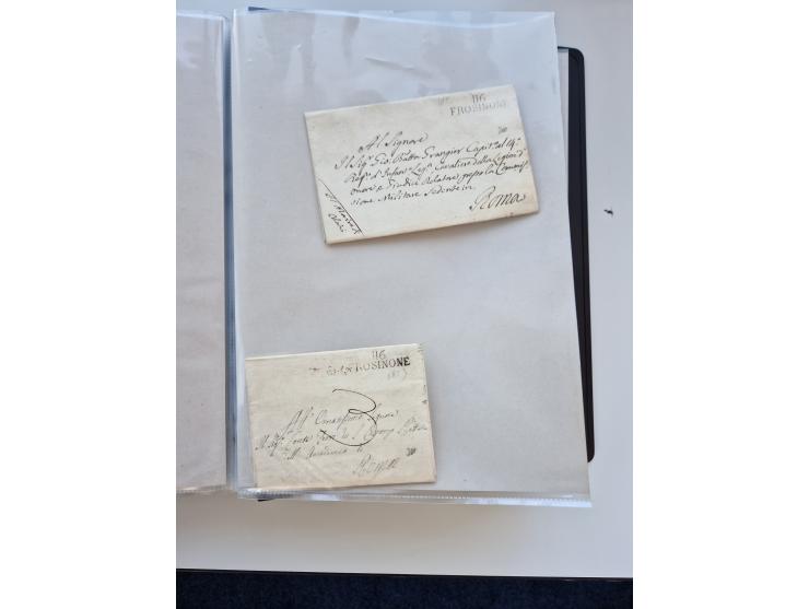 1724/1814 (ca.), large collection with circa 250 covers, some better items with 1813 "PRINTÉ DE LUQUES PAR PISE", 1811 "P.105