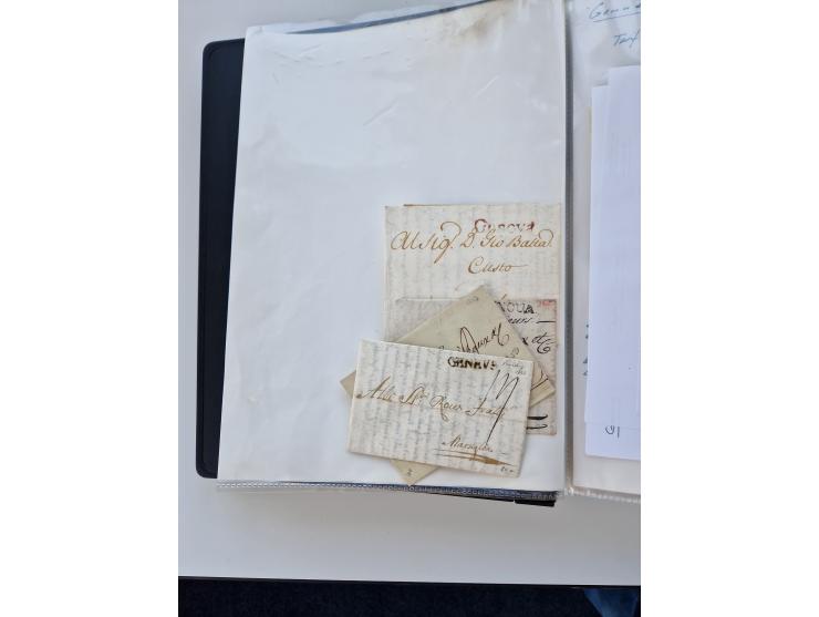 1724/1814 (ca.), large collection with circa 250 covers, some better items with 1813 "PRINTÉ DE LUQUES PAR PISE", 1811 "P.105