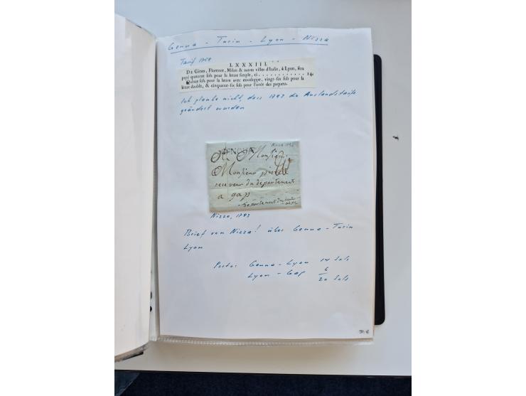 1724/1814 (ca.), large collection with circa 250 covers, some better items with 1813 "PRINTÉ DE LUQUES PAR PISE", 1811 "P.105