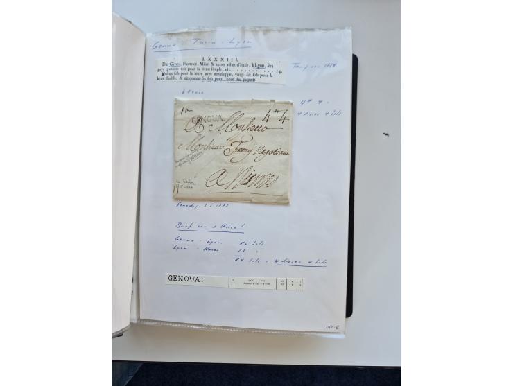 1724/1814 (ca.), large collection with circa 250 covers, some better items with 1813 "PRINTÉ DE LUQUES PAR PISE", 1811 "P.105