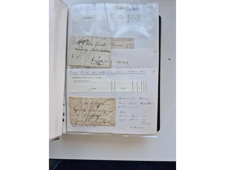 1724/1814 (ca.), large collection with circa 250 covers, some better items with 1813 "PRINTÉ DE LUQUES PAR PISE", 1811 "P.105