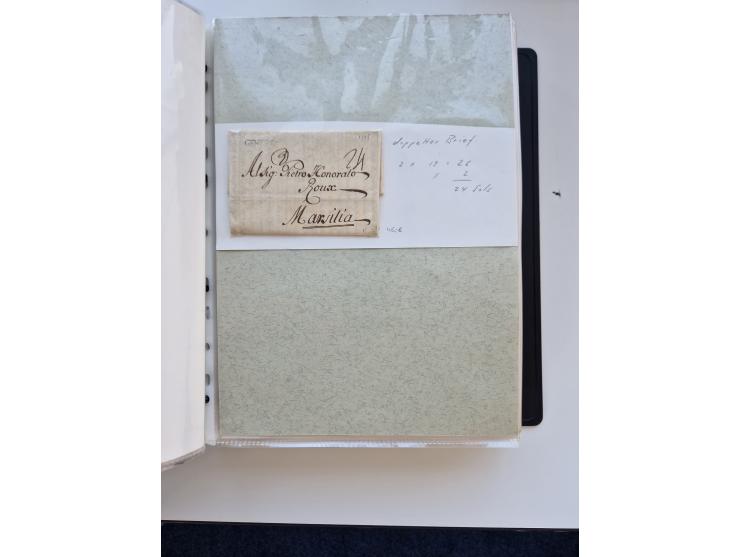 1724/1814 (ca.), large collection with circa 250 covers, some better items with 1813 "PRINTÉ DE LUQUES PAR PISE", 1811 "P.105
