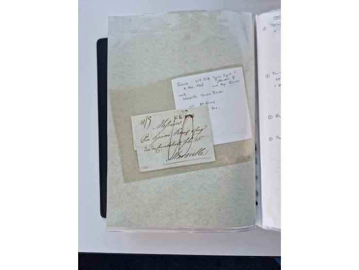 1724/1814 (ca.), large collection with circa 250 covers, some better items with 1813 "PRINTÉ DE LUQUES PAR PISE", 1811 "P.105