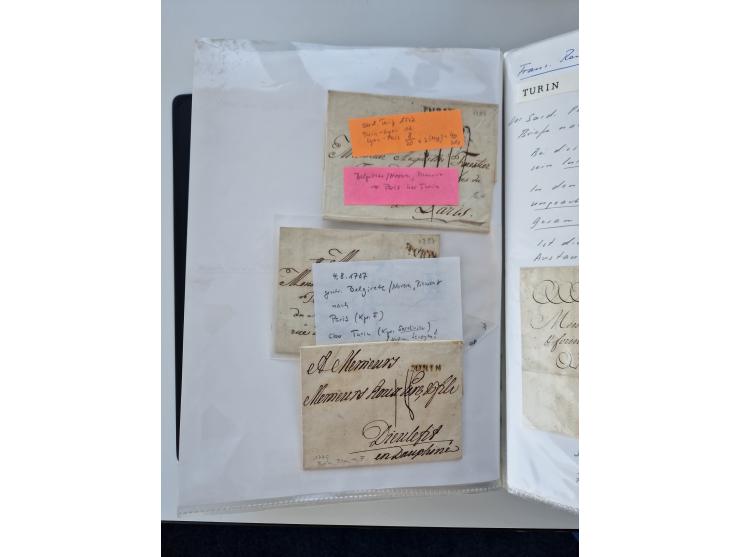 1724/1814 (ca.), large collection with circa 250 covers, some better items with 1813 "PRINTÉ DE LUQUES PAR PISE", 1811 "P.105