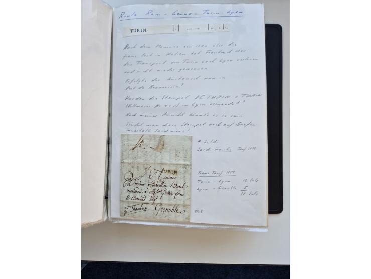 1724/1814 (ca.), large collection with circa 250 covers, some better items with 1813 "PRINTÉ DE LUQUES PAR PISE", 1811 "P.105