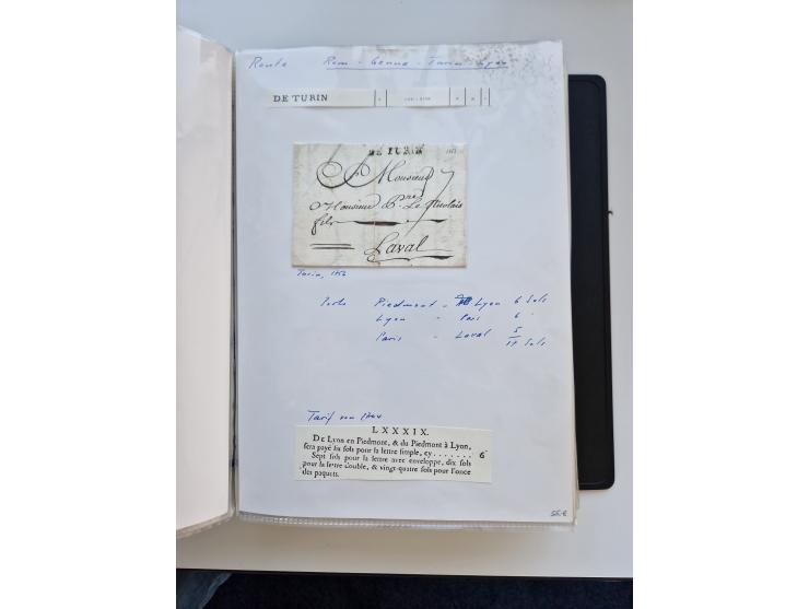 1724/1814 (ca.), large collection with circa 250 covers, some better items with 1813 "PRINTÉ DE LUQUES PAR PISE", 1811 "P.105