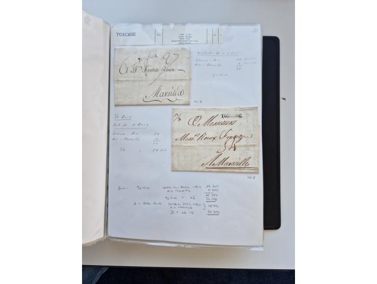 1724/1814 (ca.), large collection with circa 250 covers, some better items with 1813 "PRINTÉ DE LUQUES PAR PISE", 1811 "P.105