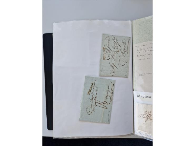 1724/1814 (ca.), large collection with circa 250 covers, some better items with 1813 "PRINTÉ DE LUQUES PAR PISE", 1811 "P.105
