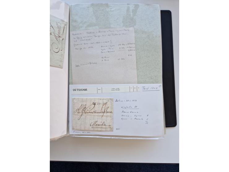 1724/1814 (ca.), large collection with circa 250 covers, some better items with 1813 "PRINTÉ DE LUQUES PAR PISE", 1811 "P.105