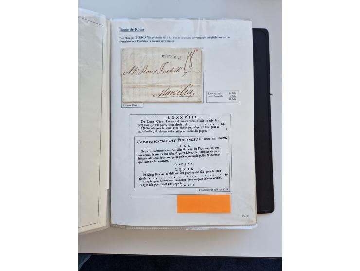 1724/1814 (ca.), large collection with circa 250 covers, some better items with 1813 "PRINTÉ DE LUQUES PAR PISE", 1811 "P.105