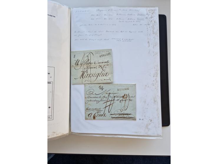 1724/1814 (ca.), large collection with circa 250 covers, some better items with 1813 "PRINTÉ DE LUQUES PAR PISE", 1811 "P.105