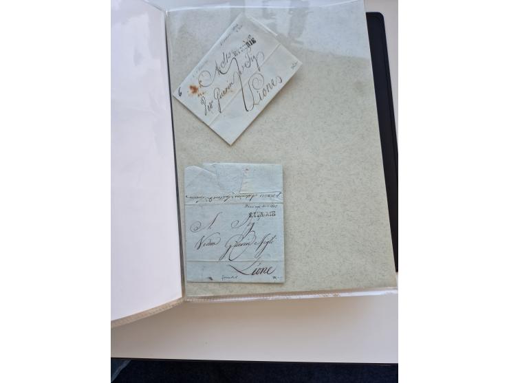 1724/1814 (ca.), large collection with circa 250 covers, some better items with 1813 "PRINTÉ DE LUQUES PAR PISE", 1811 "P.105