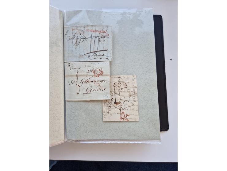1724/1814 (ca.), large collection with circa 250 covers, some better items with 1813 "PRINTÉ DE LUQUES PAR PISE", 1811 "P.105