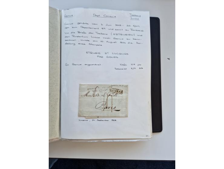 1724/1814 (ca.), large collection with circa 250 covers, some better items with 1813 "PRINTÉ DE LUQUES PAR PISE", 1811 "P.105