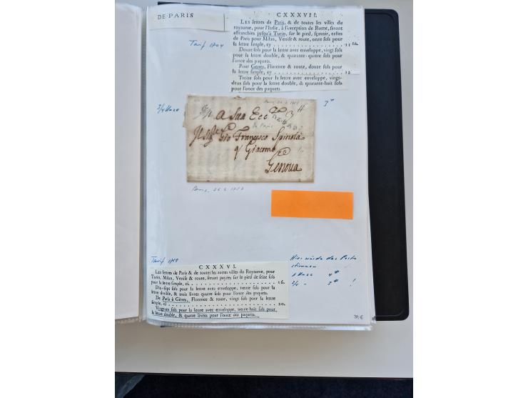 1724/1814 (ca.), large collection with circa 250 covers, some better items with 1813 "PRINTÉ DE LUQUES PAR PISE", 1811 "P.105