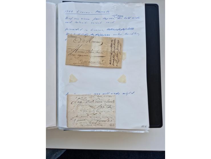 1724/1814 (ca.), large collection with circa 250 covers, some better items with 1813 "PRINTÉ DE LUQUES PAR PISE", 1811 "P.105