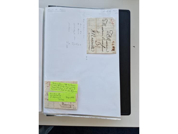 1724/1814 (ca.), large collection with circa 250 covers, some better items with 1813 "PRINTÉ DE LUQUES PAR PISE", 1811 "P.105