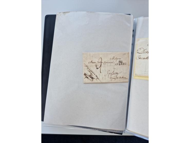 1724/1814 (ca.), large collection with circa 250 covers, some better items with 1813 "PRINTÉ DE LUQUES PAR PISE", 1811 "P.105