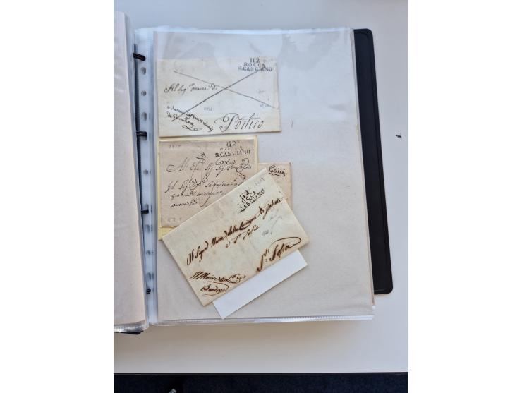 1724/1814 (ca.), large collection with circa 250 covers, some better items with 1813 "PRINTÉ DE LUQUES PAR PISE", 1811 "P.105