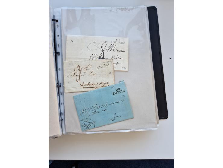 1724/1814 (ca.), large collection with circa 250 covers, some better items with 1813 "PRINTÉ DE LUQUES PAR PISE", 1811 "P.105