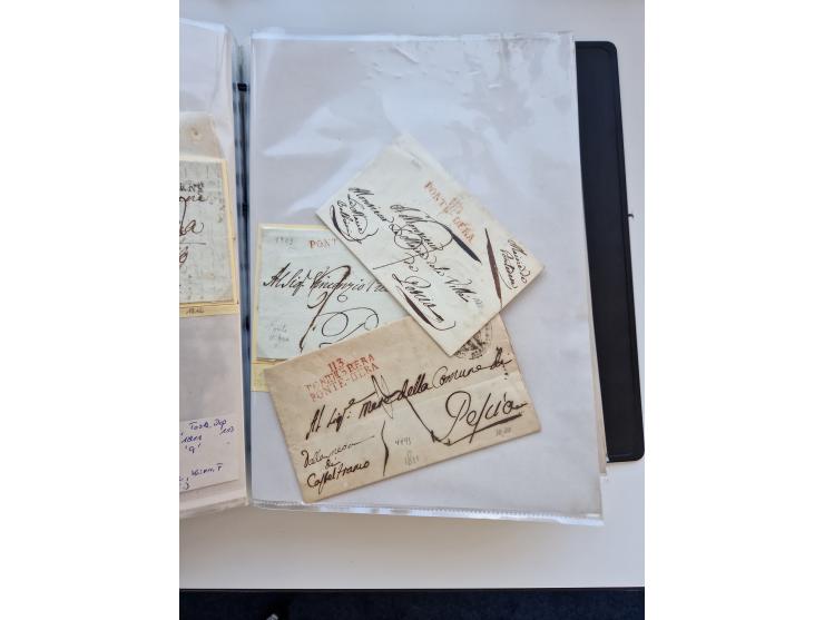 1724/1814 (ca.), large collection with circa 250 covers, some better items with 1813 "PRINTÉ DE LUQUES PAR PISE", 1811 "P.105