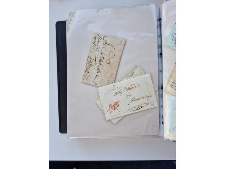 1724/1814 (ca.), large collection with circa 250 covers, some better items with 1813 "PRINTÉ DE LUQUES PAR PISE", 1811 "P.105
