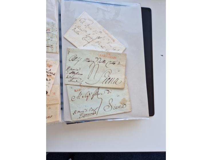 1724/1814 (ca.), large collection with circa 250 covers, some better items with 1813 "PRINTÉ DE LUQUES PAR PISE", 1811 "P.105