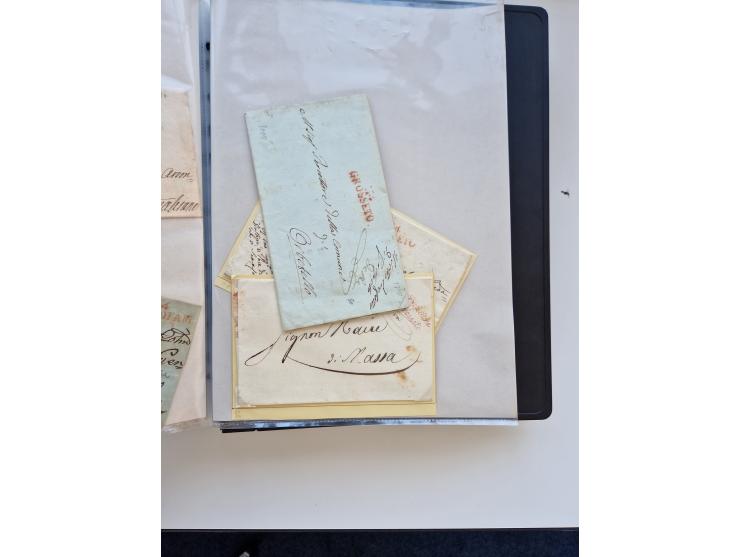 1724/1814 (ca.), large collection with circa 250 covers, some better items with 1813 "PRINTÉ DE LUQUES PAR PISE", 1811 "P.105
