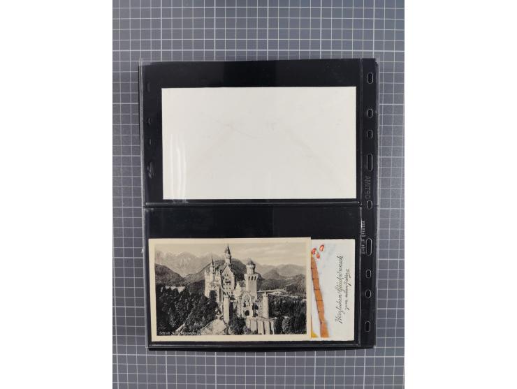 1945/59 (ca.), Bizone und Saarland, Partie mit rund 240 Belegen, interessante Frankaturen, dabei Mi.-Nr 33aBz und 19Az(12) au