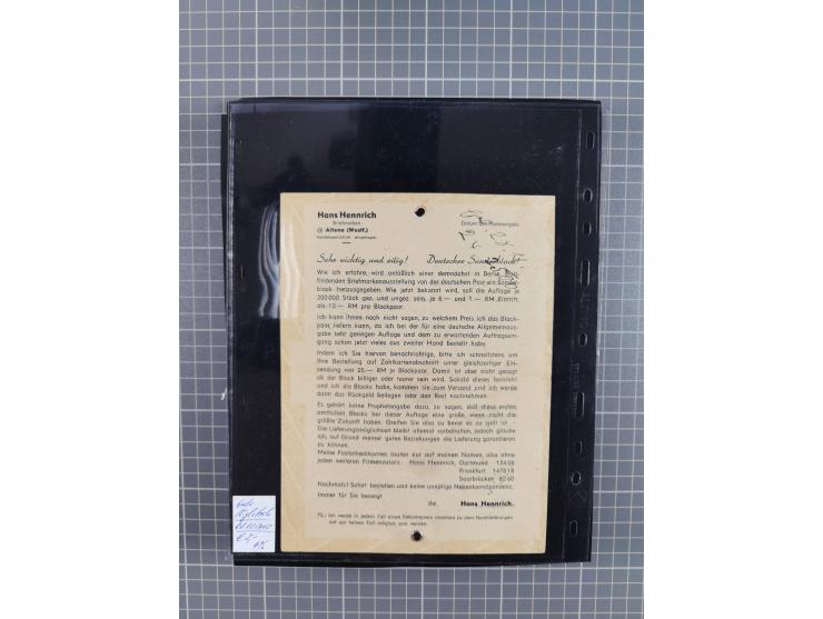 1945/59 (ca.), Bizone und Saarland, Partie mit rund 240 Belegen, interessante Frankaturen, dabei Mi.-Nr 33aBz und 19Az(12) au