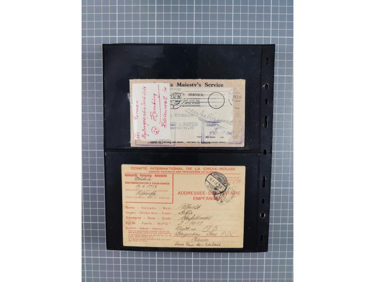 1945/59 (ca.), Bizone und Saarland, Partie mit rund 240 Belegen, interessante Frankaturen, dabei Mi.-Nr 33aBz und 19Az(12) au