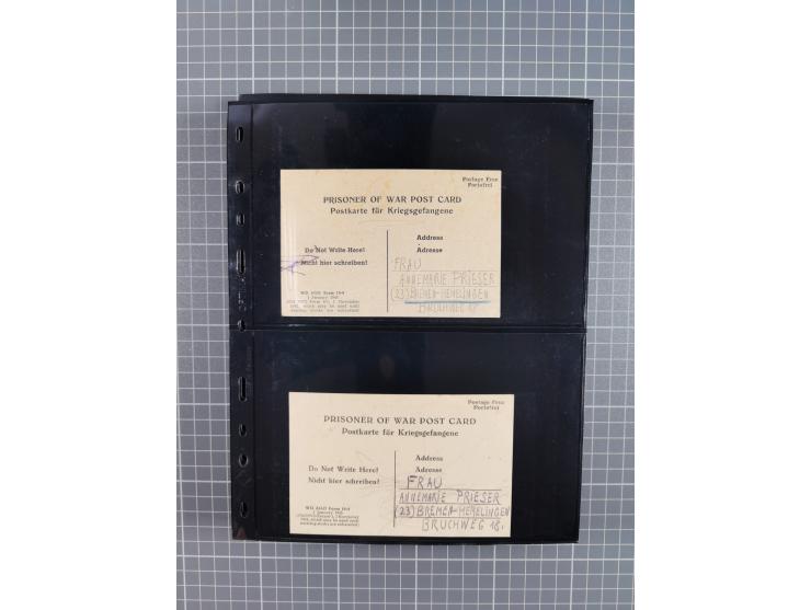 1945/59 (ca.), Bizone und Saarland, Partie mit rund 240 Belegen, interessante Frankaturen, dabei Mi.-Nr 33aBz und 19Az(12) au