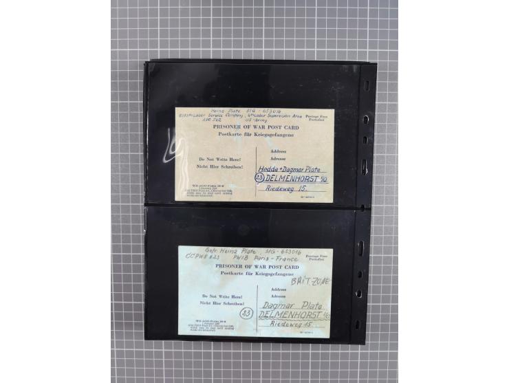 1945/59 (ca.), Bizone und Saarland, Partie mit rund 240 Belegen, interessante Frankaturen, dabei Mi.-Nr 33aBz und 19Az(12) au