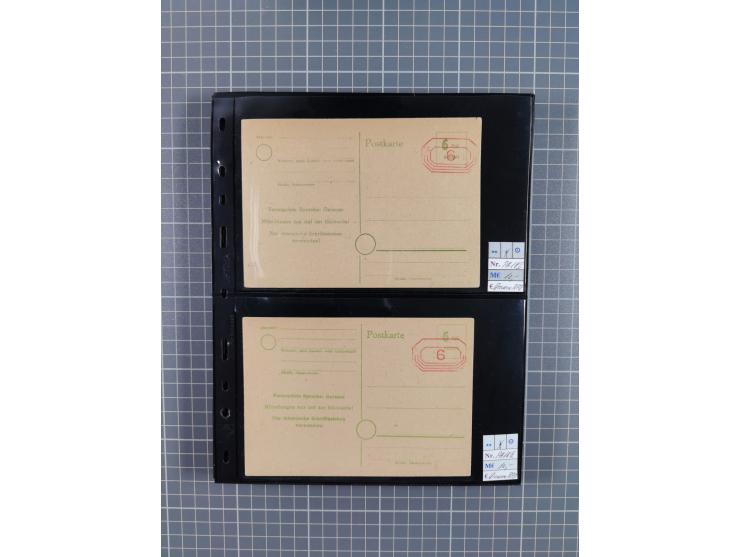 1945/59 (ca.), Bizone und Saarland, Partie mit rund 240 Belegen, interessante Frankaturen, dabei Mi.-Nr 33aBz und 19Az(12) au