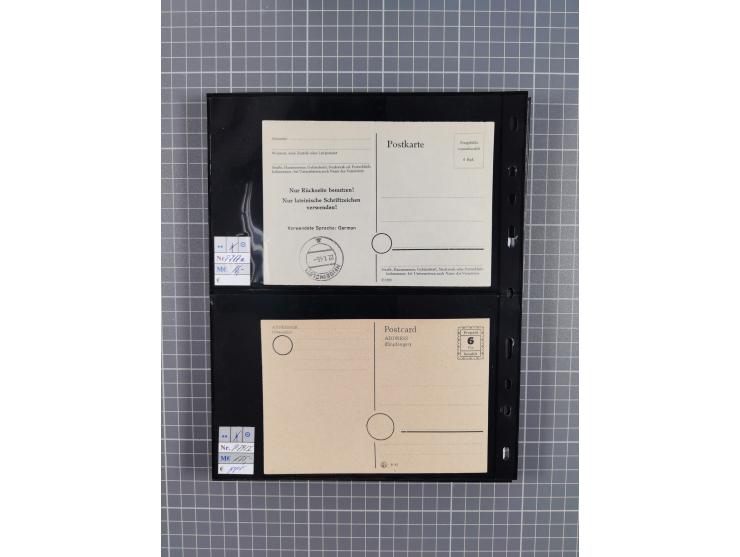 1945/59 (ca.), Bizone und Saarland, Partie mit rund 240 Belegen, interessante Frankaturen, dabei Mi.-Nr 33aBz und 19Az(12) au