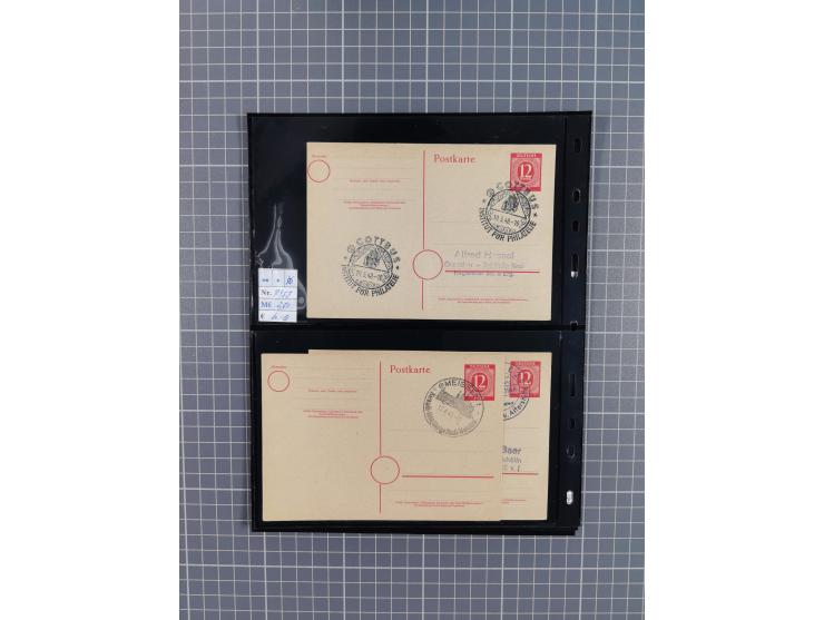 1945/59 (ca.), Bizone und Saarland, Partie mit rund 240 Belegen, interessante Frankaturen, dabei Mi.-Nr 33aBz und 19Az(12) au