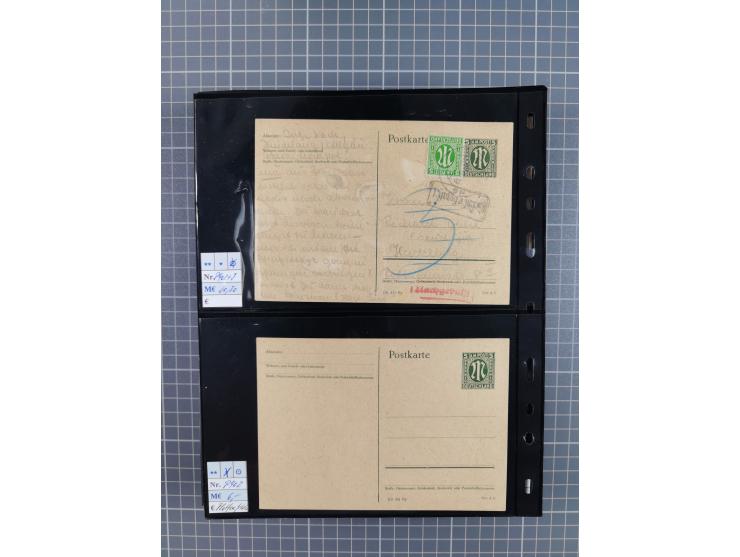 1945/59 (ca.), Bizone und Saarland, Partie mit rund 240 Belegen, interessante Frankaturen, dabei Mi.-Nr 33aBz und 19Az(12) au