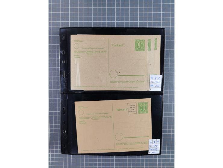 1945/59 (ca.), Bizone und Saarland, Partie mit rund 240 Belegen, interessante Frankaturen, dabei Mi.-Nr 33aBz und 19Az(12) au