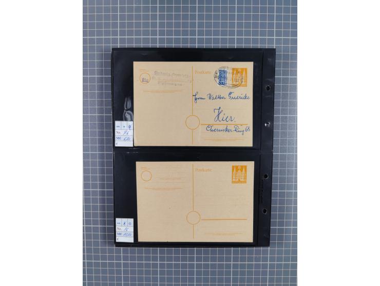 1945/59 (ca.), Bizone und Saarland, Partie mit rund 240 Belegen, interessante Frankaturen, dabei Mi.-Nr 33aBz und 19Az(12) au