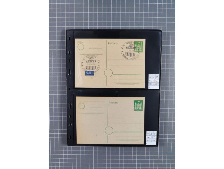 1945/59 (ca.), Bizone und Saarland, Partie mit rund 240 Belegen, interessante Frankaturen, dabei Mi.-Nr 33aBz und 19Az(12) au