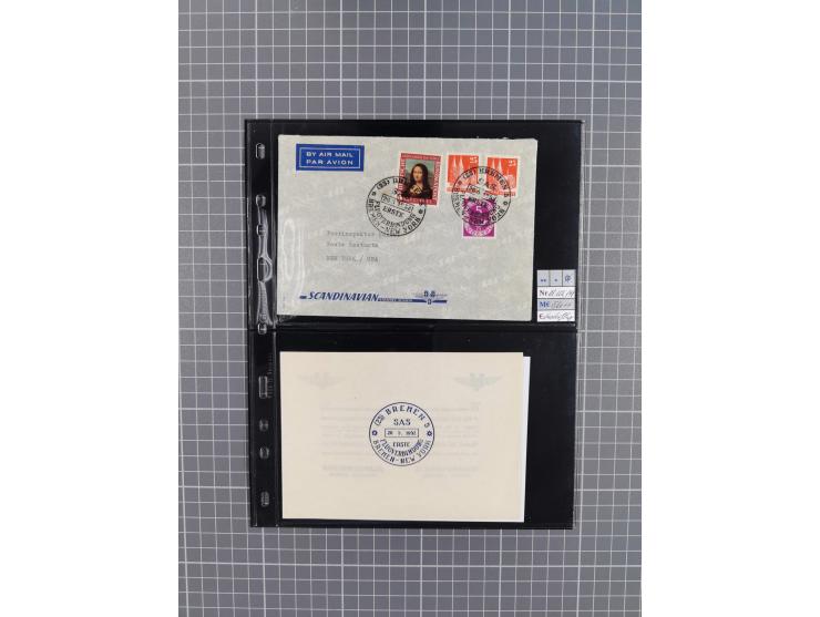 1945/59 (ca.), Bizone und Saarland, Partie mit rund 240 Belegen, interessante Frankaturen, dabei Mi.-Nr 33aBz und 19Az(12) au