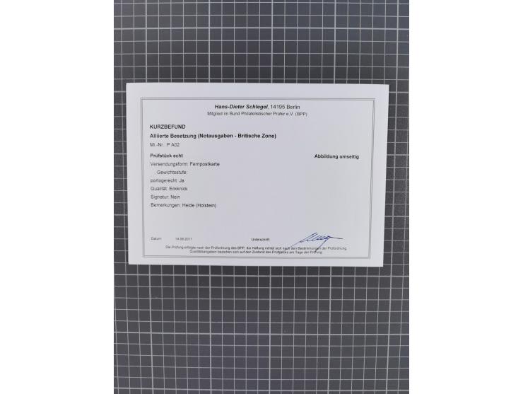 1945/59 (ca.), Bizone und Saarland, Partie mit rund 240 Belegen, interessante Frankaturen, dabei Mi.-Nr 33aBz und 19Az(12) au