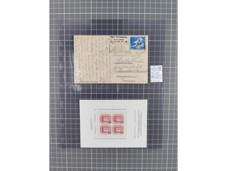 1945/59 (ca.), Bizone und Saarland, Partie mit rund 240 Belegen, interessante Frankaturen, dabei Mi.-Nr 33aBz und 19Az(12) au