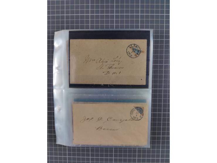 1879/1912, Sammlung mit fast 100 ungebrauchten und gebrauchten Ganzsachen inkl. drei Postkarten/Ganzsachenkarte Deutsches Rei