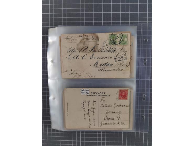 1879/1912, Sammlung mit fast 100 ungebrauchten und gebrauchten Ganzsachen inkl. drei Postkarten/Ganzsachenkarte Deutsches Rei