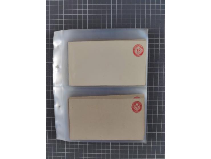 1879/1912, Sammlung mit fast 100 ungebrauchten und gebrauchten Ganzsachen inkl. drei Postkarten/Ganzsachenkarte Deutsches Rei