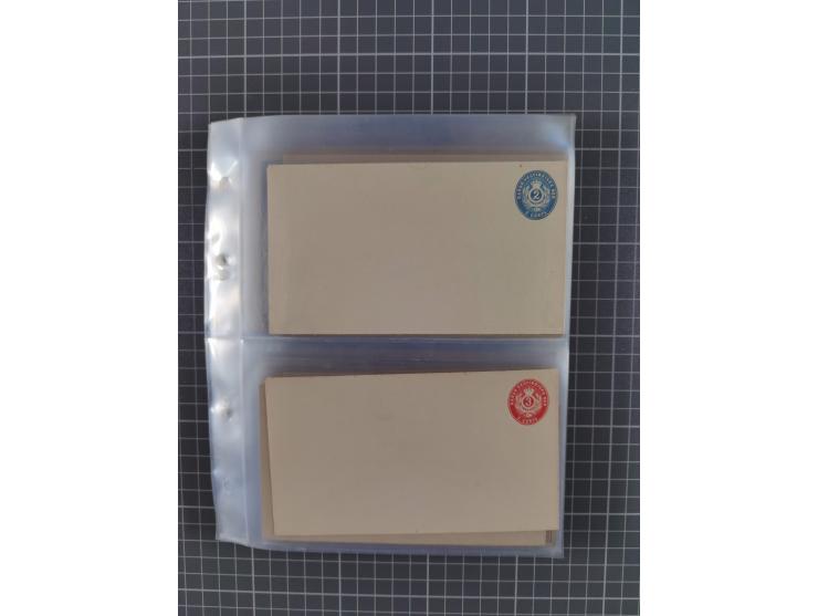 1879/1912, Sammlung mit fast 100 ungebrauchten und gebrauchten Ganzsachen inkl. drei Postkarten/Ganzsachenkarte Deutsches Rei