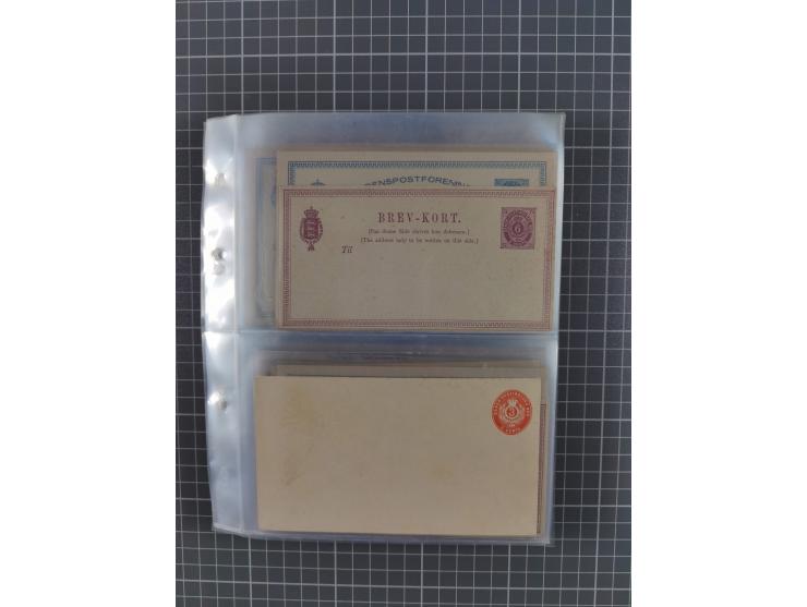 1879/1912, Sammlung mit fast 100 ungebrauchten und gebrauchten Ganzsachen inkl. drei Postkarten/Ganzsachenkarte Deutsches Rei