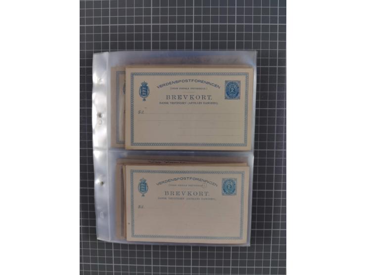 1879/1912, Sammlung mit fast 100 ungebrauchten und gebrauchten Ganzsachen inkl. drei Postkarten/Ganzsachenkarte Deutsches Rei