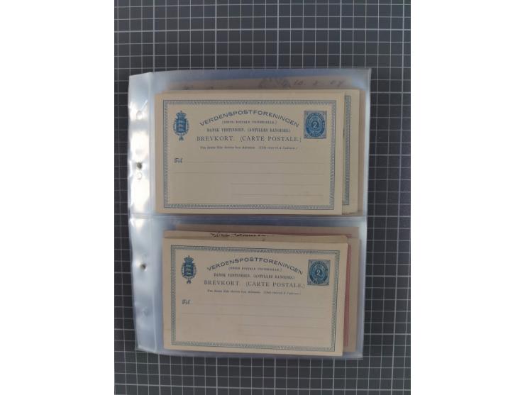 1879/1912, Sammlung mit fast 100 ungebrauchten und gebrauchten Ganzsachen inkl. drei Postkarten/Ganzsachenkarte Deutsches Rei